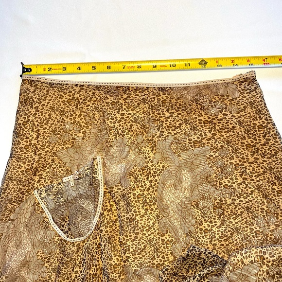 Silk Skirt Medium animal print front pocket - Picture 7 of 15